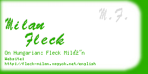 milan fleck business card